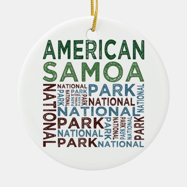 American Samoa National Park Ceramic Ornament (Front)