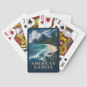 American Samoa National Park Modern Woodblock Playing Cards