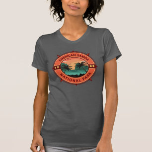 American Samoa National Park Retro Compass Emblem T-Shirt