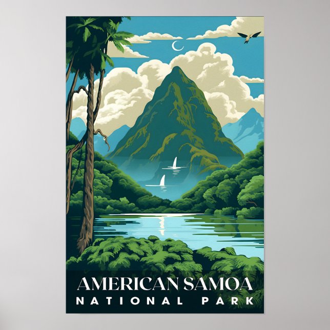 American Samoa National Park Travel Nature Forest Poster (Front)
