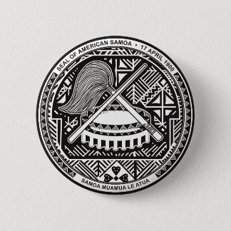 American Samoa Official Coat Of Arms Heraldry Symb 2 Inch Round Button