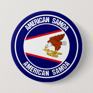 American Samoa Round Emblem 3 Inch Round Button