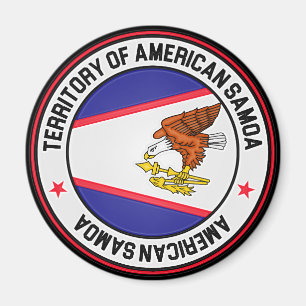 American Samoa Round Emblem Magnet