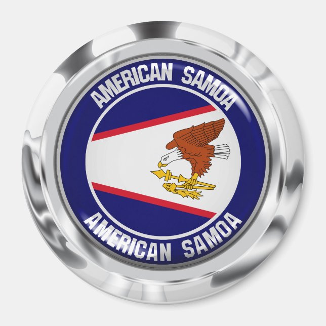 American Samoa Round Emblem Magnet (Front)