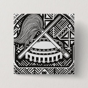 american samoa seal 2 inch square button