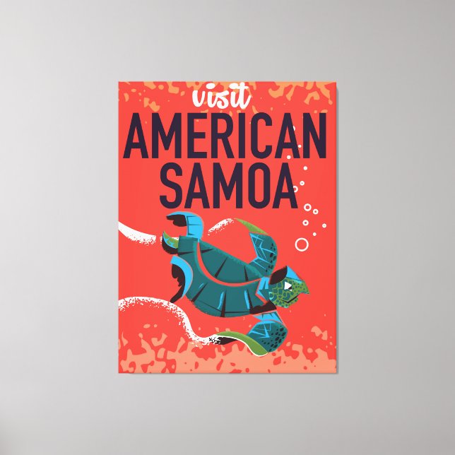 American Samoa Vintage Travel poster Canvas Print (Front)