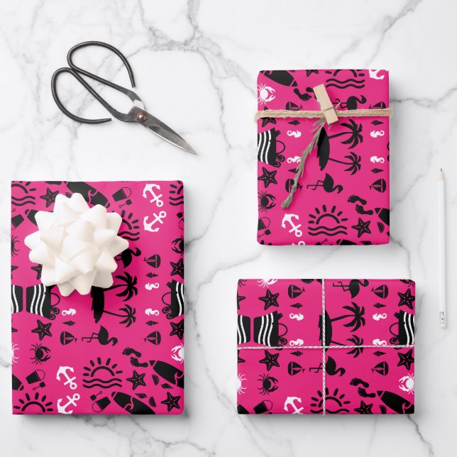 American Sand And Beach Decor Wrapping Paper Sheet (Front)