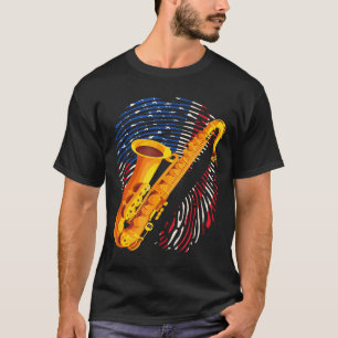 American Saxophone Player Saxophonist Jazz Band Me T-Shirt
