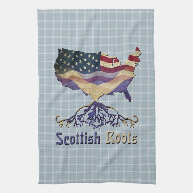 American Scottish Roots Kitchen Towels (Vertical)