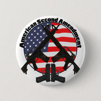 American Second Amendment 2 Inch Round Button