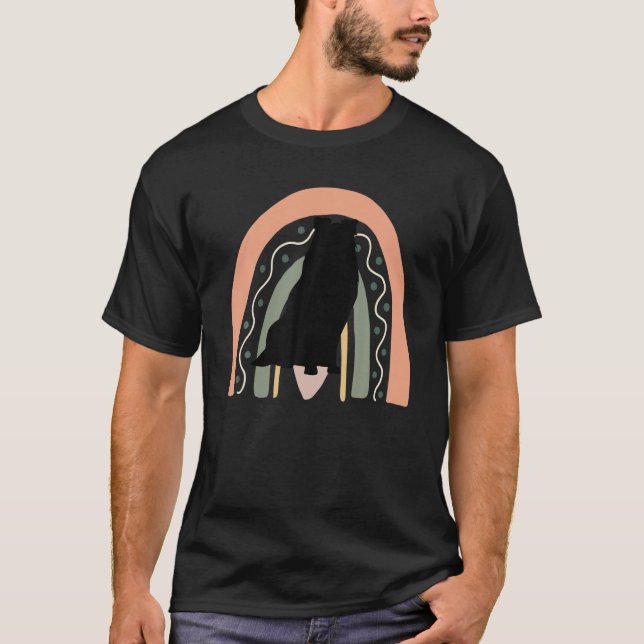 American Sheperd Dog With Rainbow T-Shirt (Front)