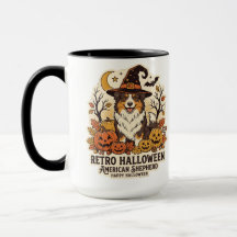 American Shepherd Halloween Retro Dog Lover Coffee