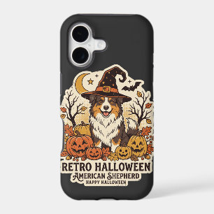 American Shepherd Halloween Retro Dog Lover Throw