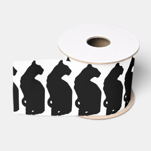 american shorthair silhouette grosgrain ribbon
