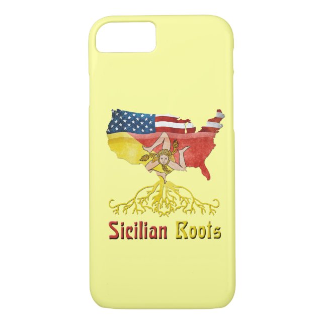 American Sicilian Roots iPhone Smartphone Case (Back)