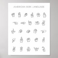 American Sign Language ASL Chart