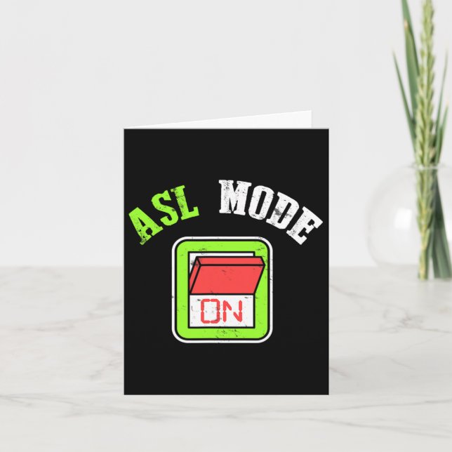 American Sign Language Asl Im Deaf Awareness  Card (Front)