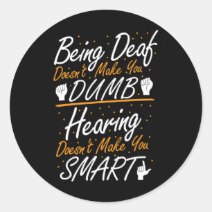 American Sign Language Awareness - Asl Deaf Pride  Classic Round Sticker