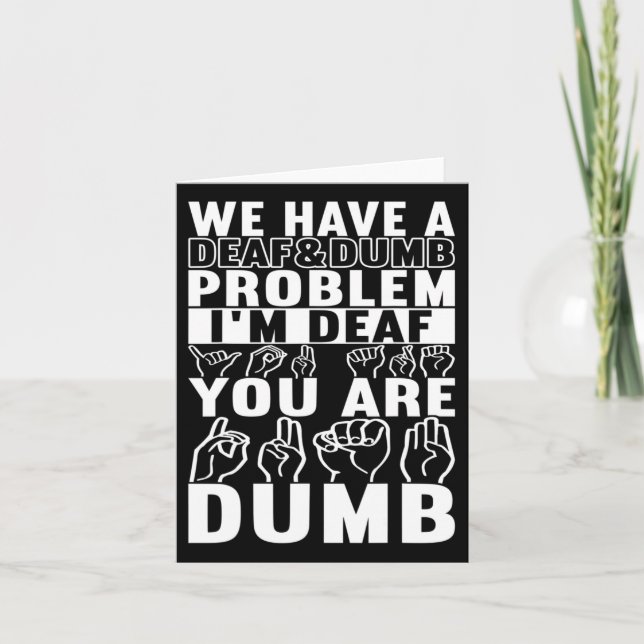 American Sign Language Deaf Awareness 16  Card (Front)
