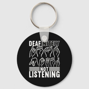 American Sign Language Deaf Awareness 1 Keychain