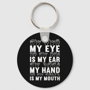 American Sign Language Deaf Awareness 21 Keychain