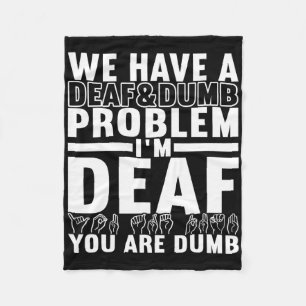 American Sign Language Deaf Awareness 8 Fleece Blanket
