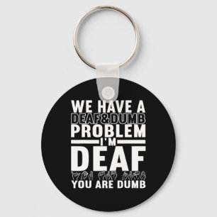 American Sign Language Deaf Awareness 8 Keychain
