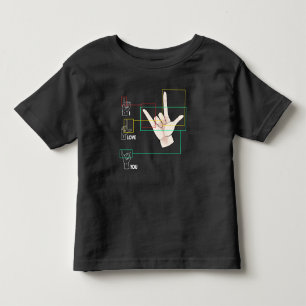 American Sign Language Hand Sign ASL I Love You Toddler T-shirt