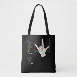 American Sign Language Hand Sign ASL I Love You Tote Bag