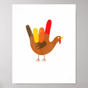 American Sign Language I Love You Thanksgiving Tur