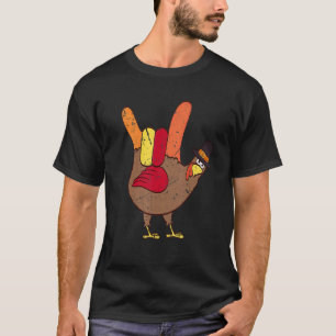 American Sign Language I Love You Thanksgiving Tur T-Shirt