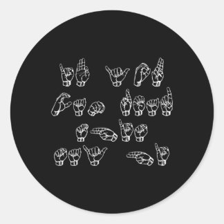 American Sign Language If You Can Read This Say Hi Classic Round Sticker