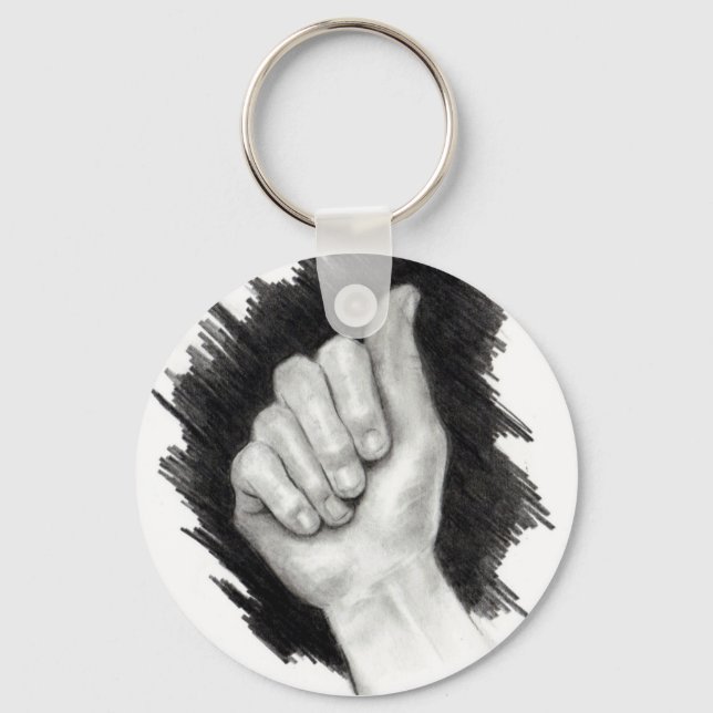 AMERICAN SIGN LANGUAGE: LETTER A KEYCHAIN (Front)