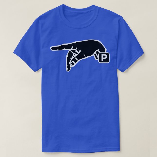 American sign language Letter P T-Shirt (Design Front)