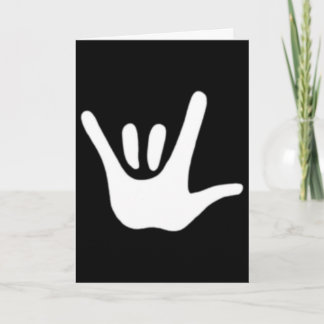 American Sign Language Love Asl Deaf Awareness Card