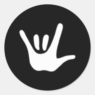American Sign Language Love Asl Deaf Awareness  Classic Round Sticker