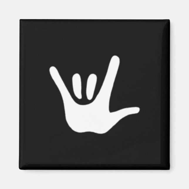 American Sign Language Love ASL Deaf Awareness  Magnet (Front)