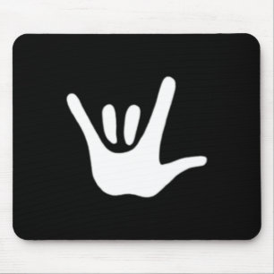 American Sign Language Love Asl Deaf Awareness  Mouse Pad