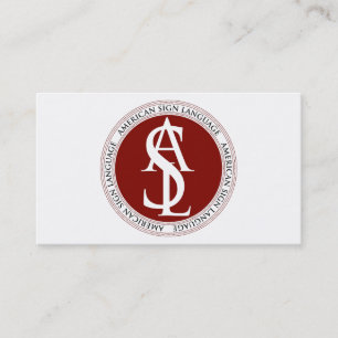 American Sign Language Teacher Business Card