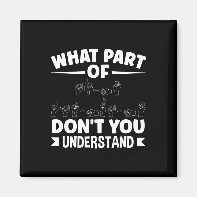 American Sing Language ASL Teacher ASL Alphabet Pu Magnet (Front)