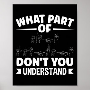 American Sing Language ASL Teacher ASL Alphabet Pu Poster