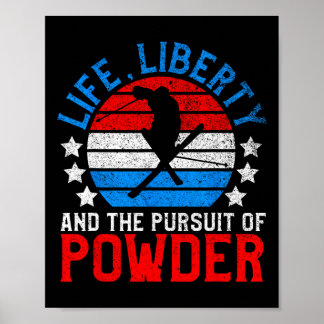 American Ski Shirt Funny Skier And Skiing Lover Ju Poster