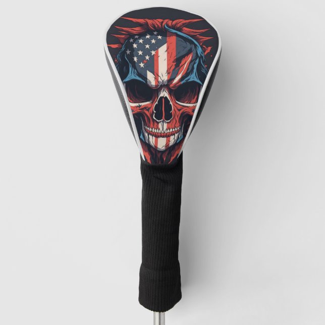 American Skull Case Golf Head Cover (Front)
