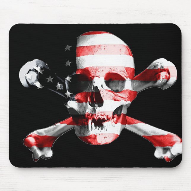 American Skull Mouse Pad (Front)