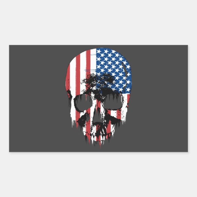 American Skull Sticker (Front)