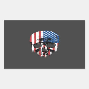 American Skull Sticker