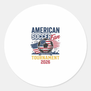 American Soccer Fan Tournament 2026 Vintage Shirt  Classic Round Sticker