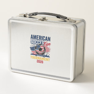American Soccer Fan Tournament 2026 Vintage Shirt  Metal Lunch Box