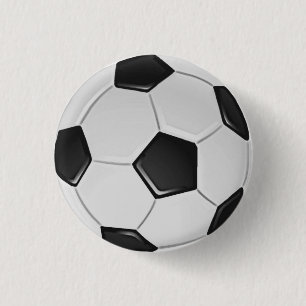 American Soccer or Association Football 1 Inch Round Button
