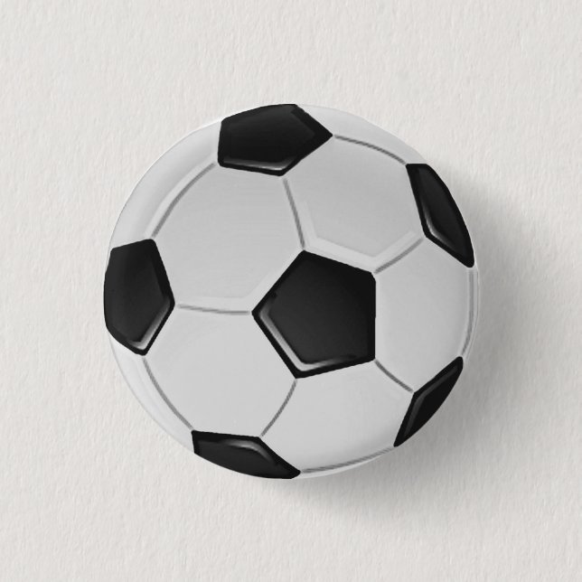 American Soccer or Association Football 1 Inch Round Button (Front)